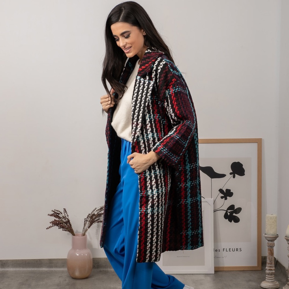 Eloquii Oversized Plaid Statement Coat – Sz 26/28